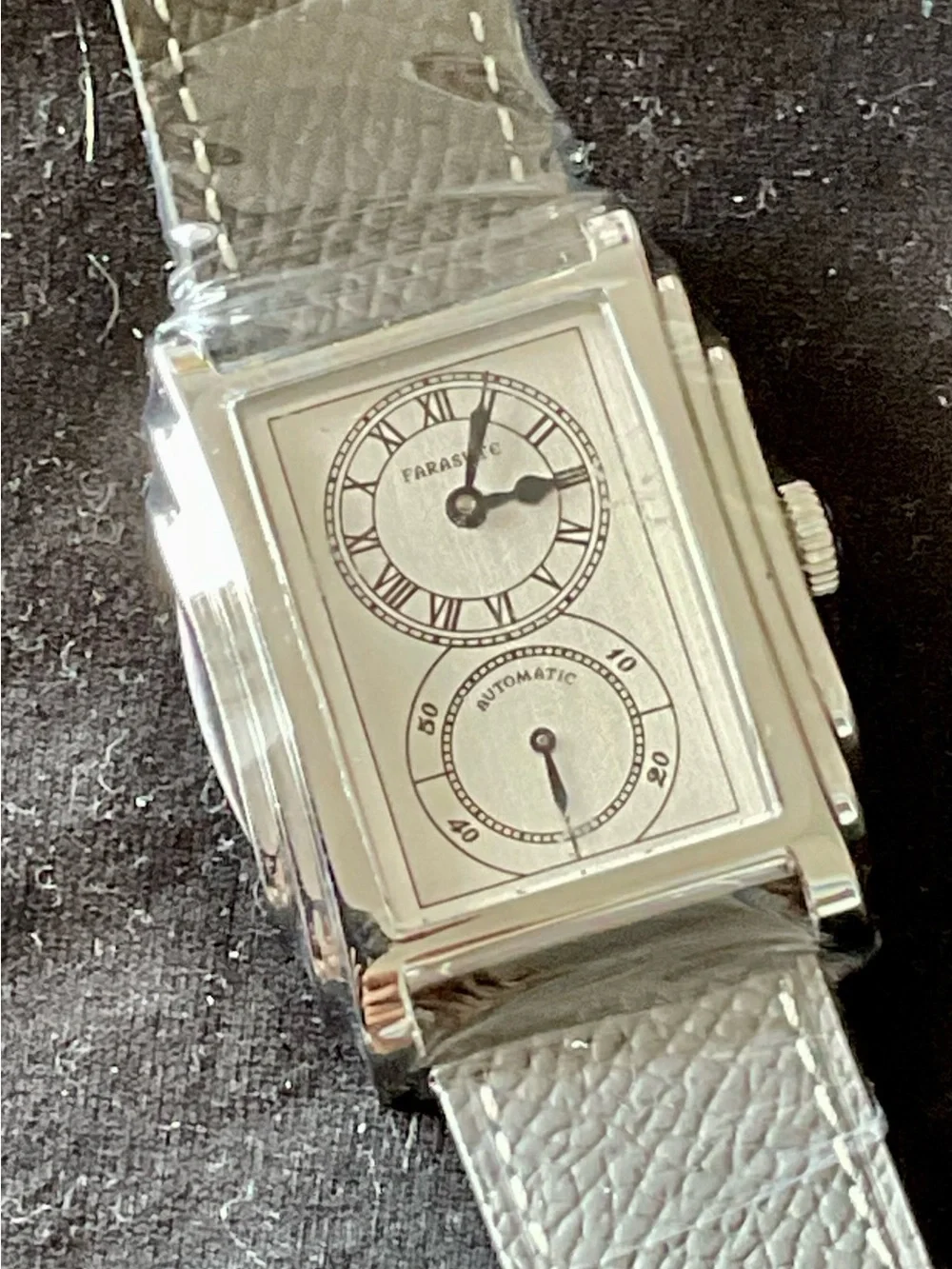 NIB AUTOMATIC Art Deco Farasute Dual Dial Doctors Watch Full Set